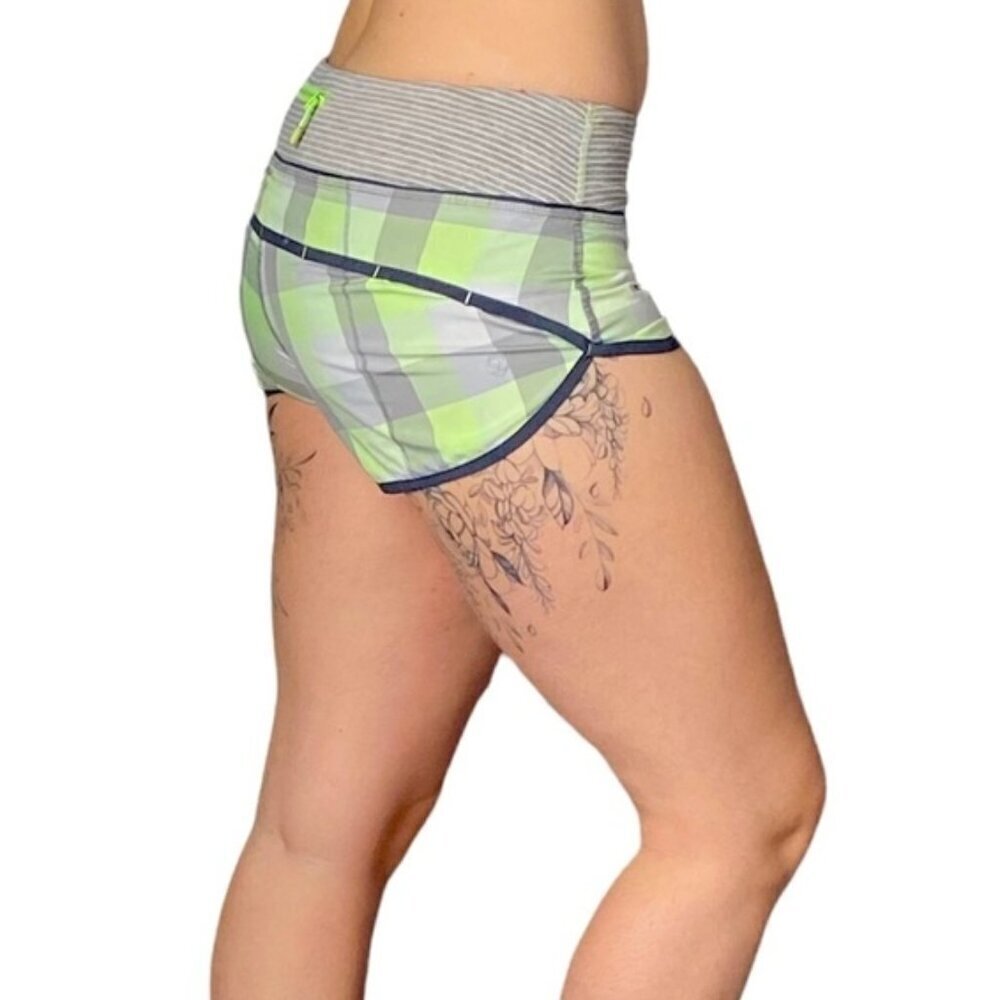 Rarer Lululemon Speed Short Checkmate - Faded Zap size 4